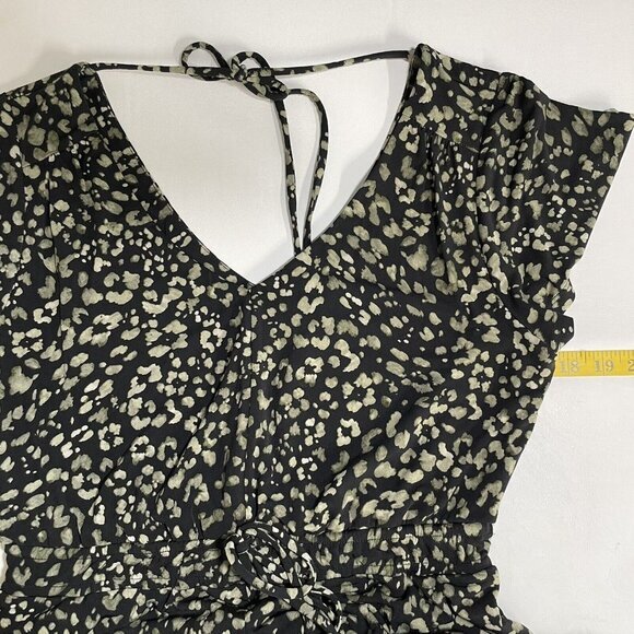 Tommy Bahama Wild One Jumpsuit Womens Small Black Wide Leg Stretch Jersey - Picture 14 of 16